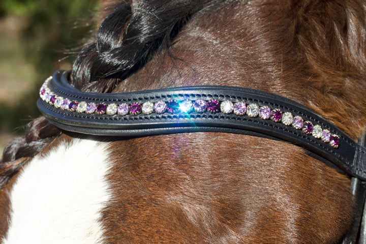 Easy-Click Browband - Purple Rose