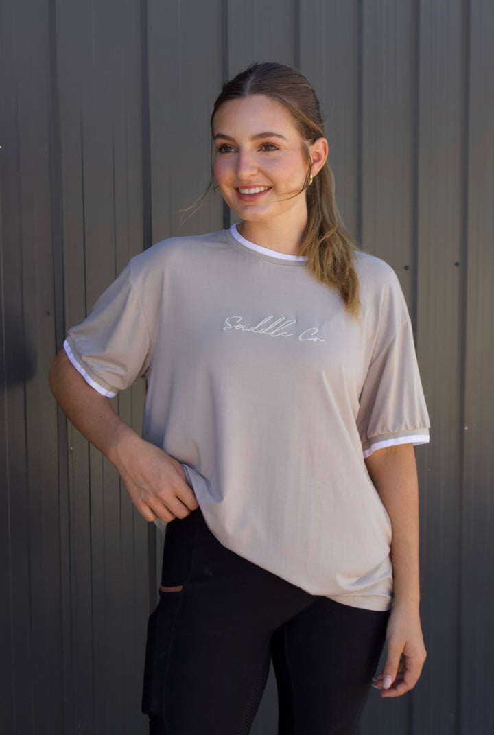 Saddle Co ‘Elodie’ Neutral Tee - Almond