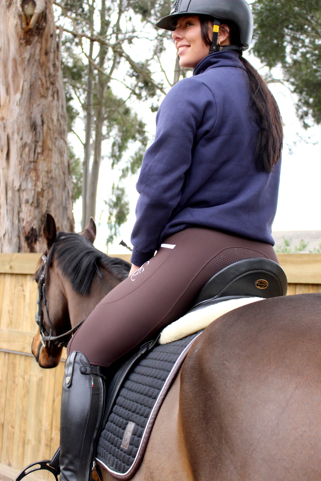 Fearless Hybrid Equestrian Tights - Chocolate Cocoa