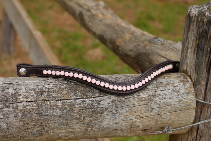 Easy-Click Browband - Rose Quartz