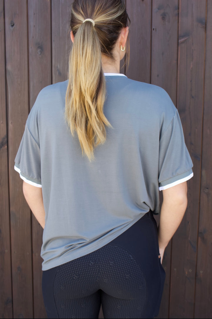 Saddle Co ‘Elodie’ Neutral Tee - Grey Boulevard