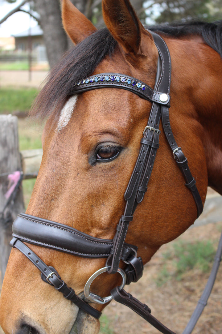 Easy-Click Browband - Blue Topaz