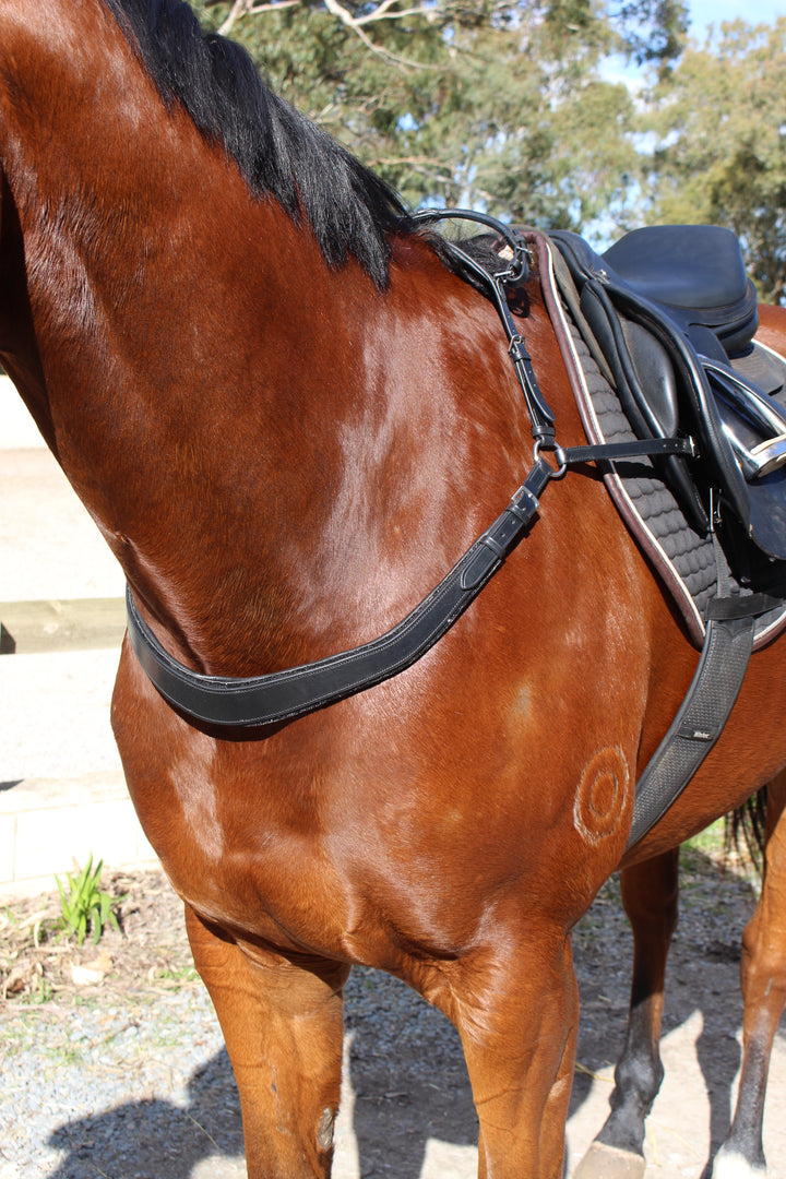 Saddle Co ‘Bling’ Balance Breastplate™- Black Leather with Black Rhinestone