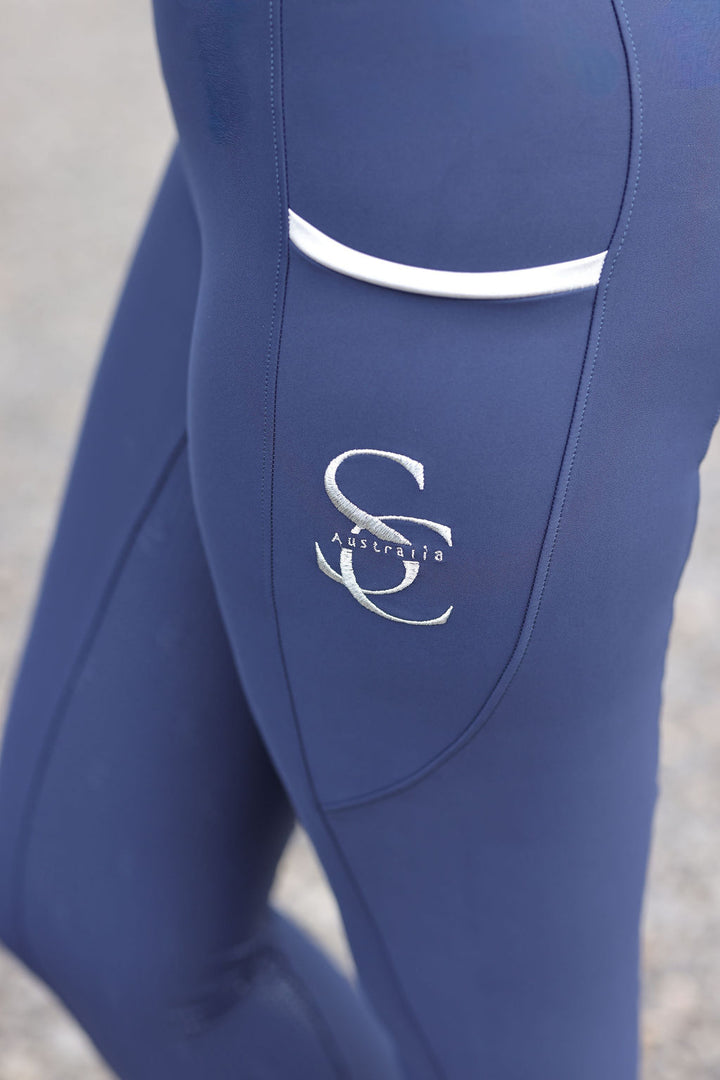 Fearless Hybrid Equestrian Tights - Navy