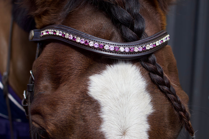 Easy-Click Browband - Purple Rose