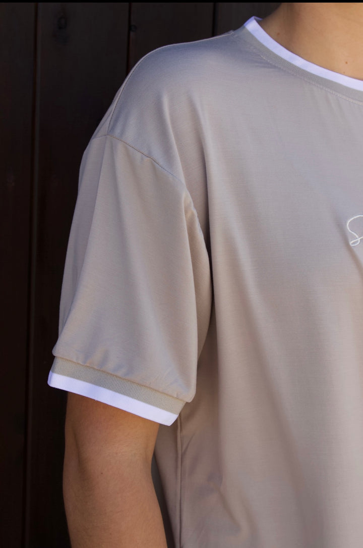 Saddle Co ‘Elodie’ Neutral Tee - Almond