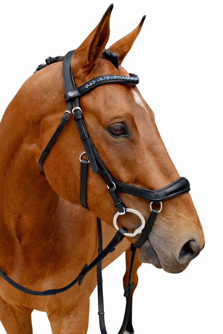 MickLux Bridle with Reins - Black