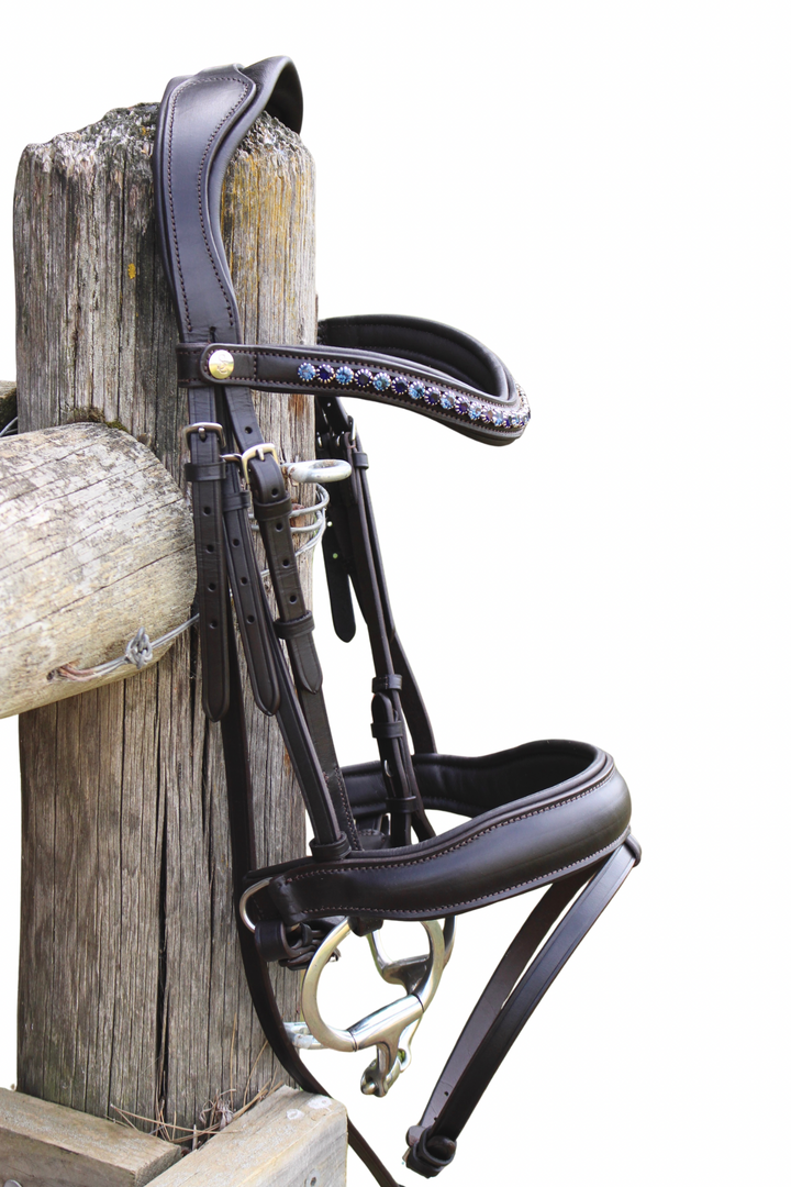 ‘Star’ Hanoverian Bridle With Reins - Havana Brown