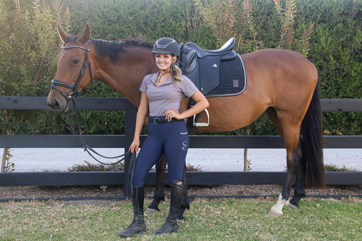 Fearless Hybrid Equestrian Tights - Navy