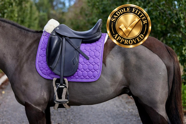Saddle Co Revere Saddle Pad with Merino Wool - Imperial Purple