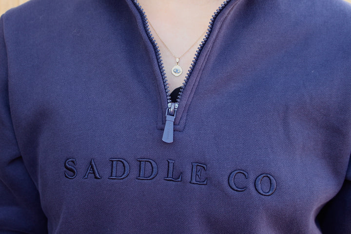 ‘Alice’ Quarter Zip Sweater - Heritage Navy
