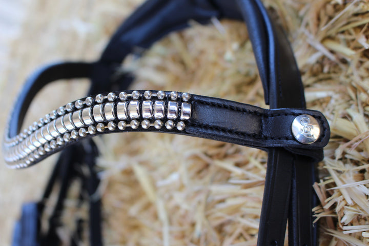 Easy-Click Browband - ‘Frost’ Silver Clincher