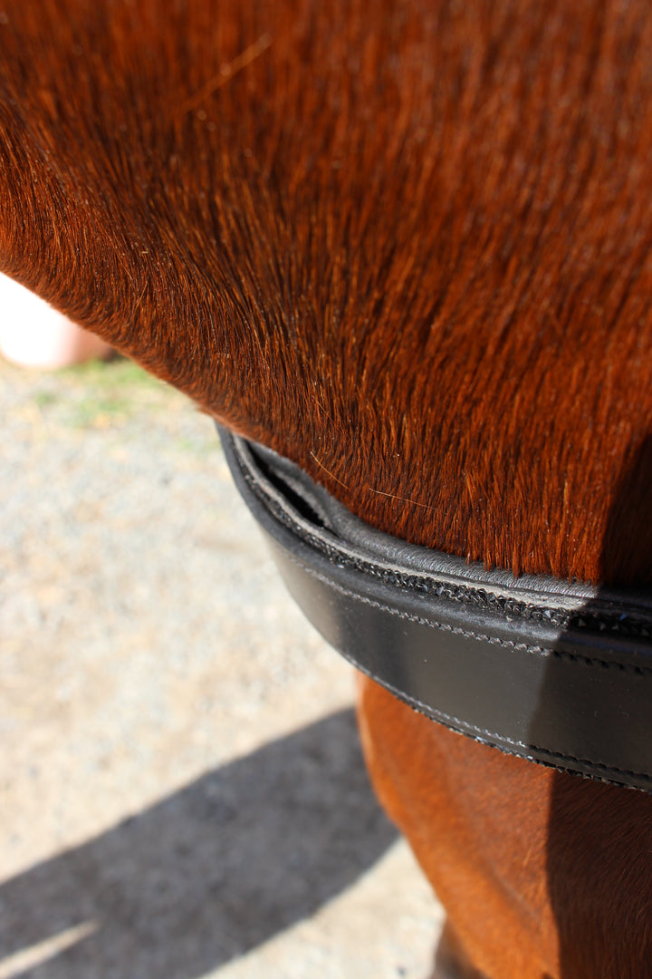 Saddle Co ‘Bling’ Balance Breastplate™- Black Leather with Black Rhinestone