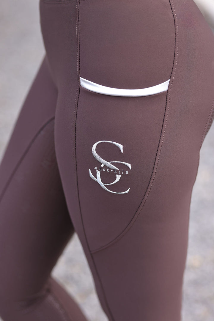 Fearless Hybrid Equestrian Tights - Chocolate Cocoa