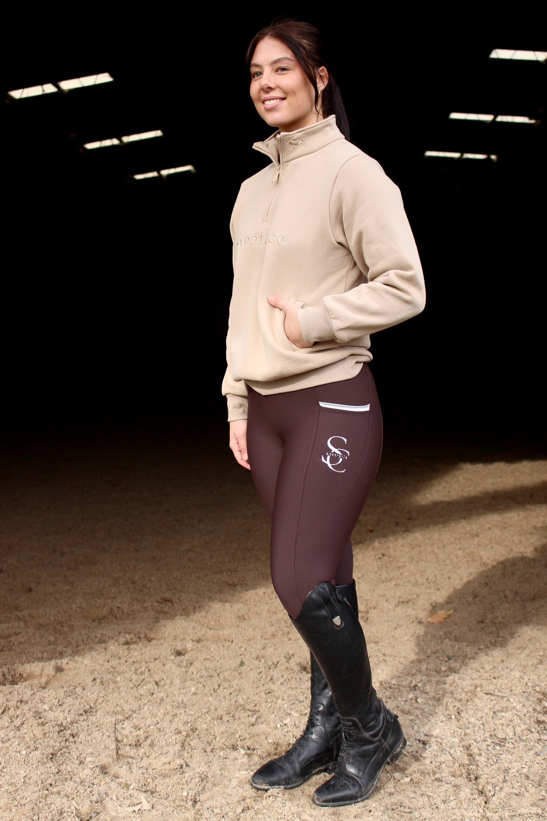 Fearless Hybrid Equestrian Tights - Chocolate Cocoa