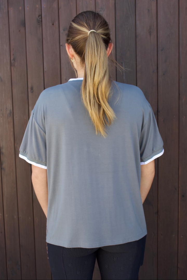 Saddle Co ‘Elodie’ Neutral Tee - Grey Boulevard