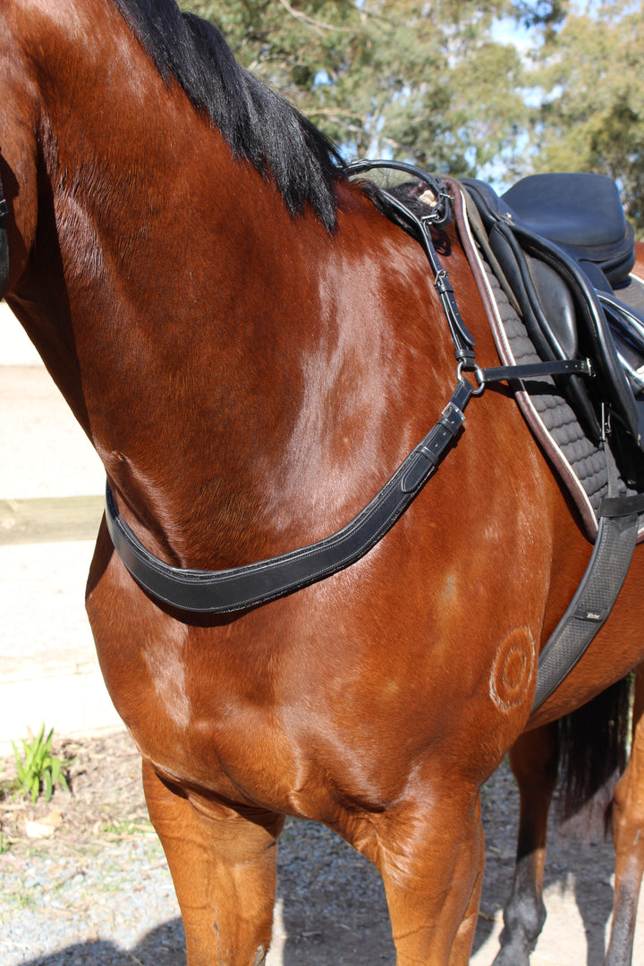 Saddle Co ‘Bling’ Balance Breastplate™- Black Leather with Black Rhinestone