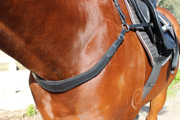 Saddle Co ‘Bling’ Balance Breastplate™- Black Leather with Black Rhinestone