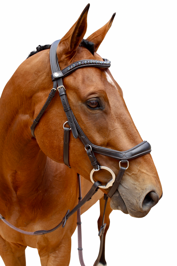 MickLux Bridle with Reins - Havana Brown