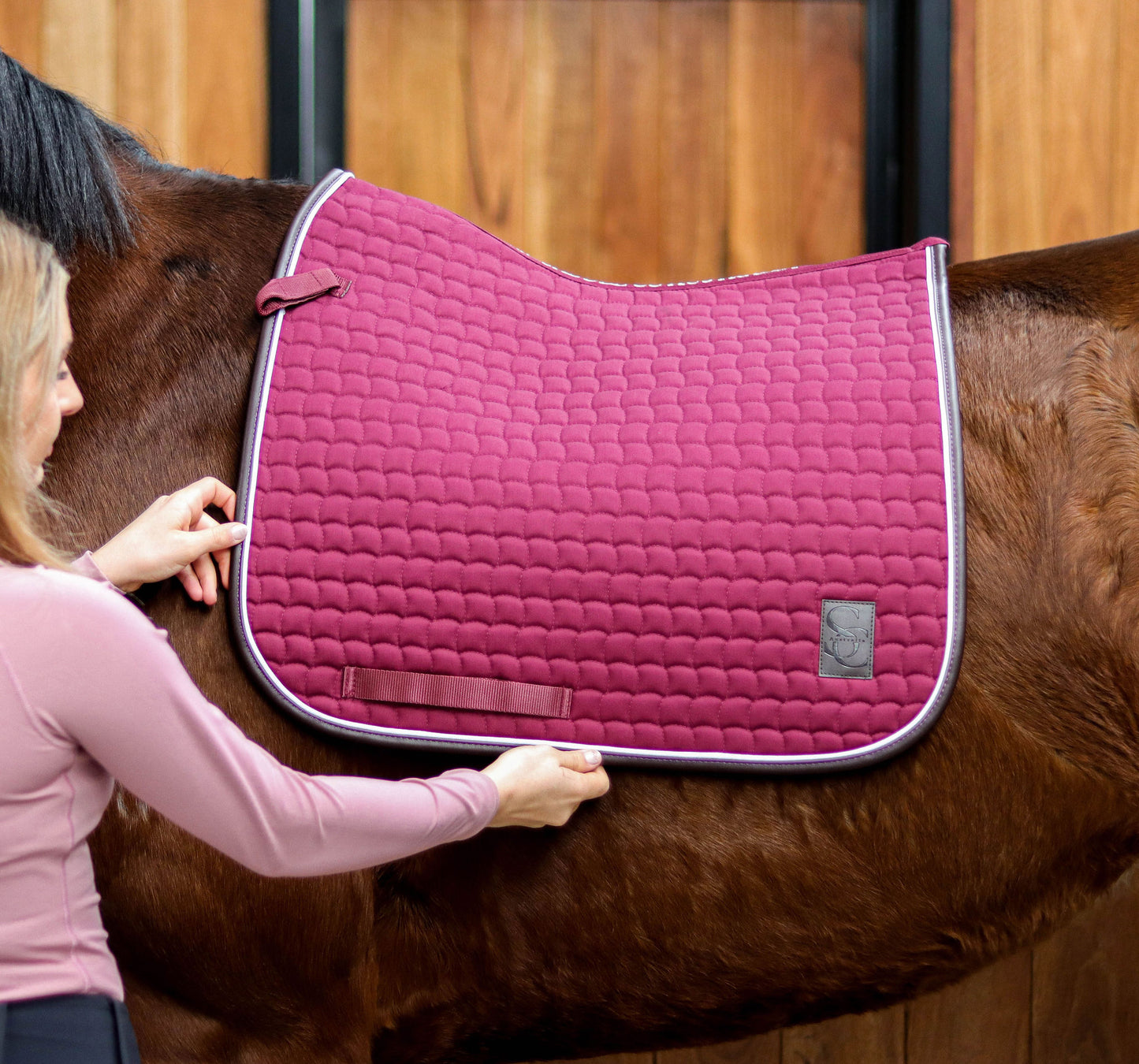 Saddle Co - ‘Lite’ Saddle Pad Merlot DRESSAGE