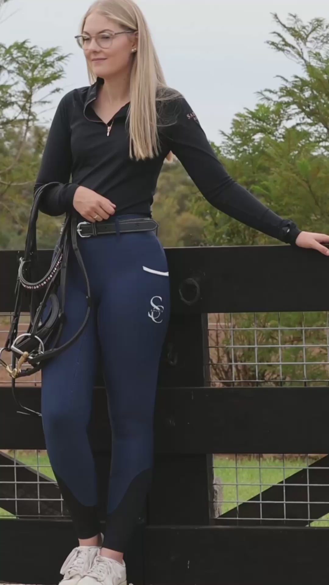 Fearless Hybrid Equestrian Tights - Jet Black