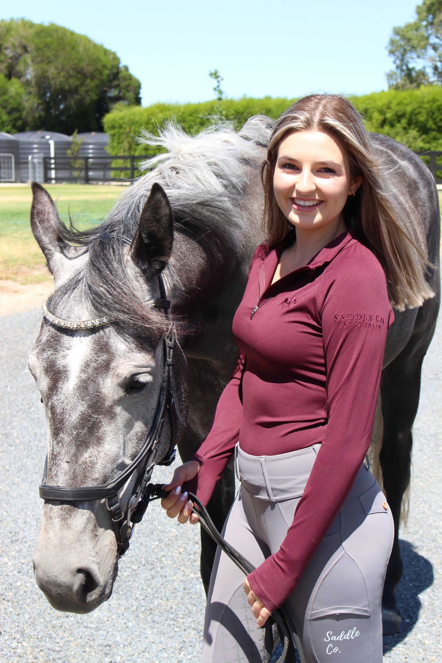 Saddle Co Signature Base Layer - Merlot